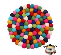 BAUCH Posavasos de Fieltro Redondo 20cm, Posavasos Fieltro Colorido, Protector de Ollas Artesanal para Tazas & Ollas
