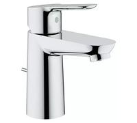Grohe Bauedge - Grifo de lavabo con barra de tracción, vaciador automático y EcoJoy, tamaño S (Ref. 23802000)