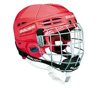 Bauer Eishockeyhelm Nit Schutzgitter Prodigy-Serie für Kids Casco con Rejilla Protectora para Hockey sobre Hielo, Niños, Rojo, Talla única