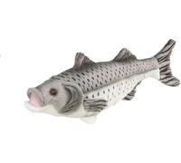 Bauer Juguetes 14056 - Llamador De Atención - Peluche De Róbalo (Gris, 25cm) Pez