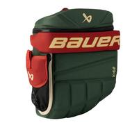 Bauer Minnesota - Guantes para hockey sobre hielo y hockey en línea, color verde, rojo y negro