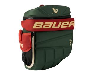 Bauer Minnesota - Guantes para hockey sobre hielo y hockey en línea, color verde, rojo y negro