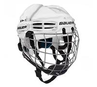 Bauer Niños Casco de Hockey sobre Hielo Nit Prodigy de Serie para Kids Casco con Rejilla de protección para Hockey sobre Hielo, Todo el año, Infantil, Color Blanco, tamaño Talla única