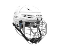 Bauer Re-Akt 55 Combo - Casco de hockey sobre hielo para senior (blanco, grande)