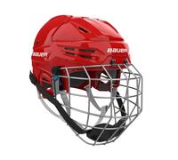 Bauer Re-Akt 55 Combo - Casco de hockey sobre hielo para senior (talla media), color rojo