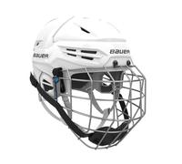 Bauer Re-Akt 55 Combo Casco de hockey sobre hielo para senior, color negro (blanco, mediano)