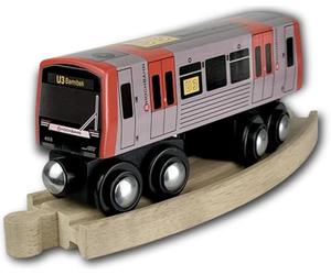 Bauer&Sohn Metro de madera Hamburgo línea U3 tren, realismo / transporte público, niño, unisex, niños de diferentes edades (niños y chicas)