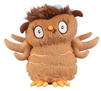 Bauer Spielwaren El pequeño búho con el bulto oficial de peluche con divertido bulto para exprimir, de la serie de libros infantiles, dispensador de consolación con pelo suave, peluche de 20 cm, verde