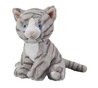 Bauer Spielwaren- I Like My Planet Katze getigert Cat Peluche, Color Gris, 20 cm (12931)