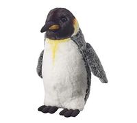 Bauer Spielwaren "Tus Animales con corazón pingüino Rey de pie: pequeño Peluche para abrazar y amar, 27 cm, Color Blanco y Gris (12524)