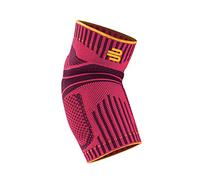 BAUERFEIND 1 codera deportiva unisex para el codo derecho/izquierdo, para deportes de balón, rebote y atletismo, estabilidad en el codo, L/rosa, 92 g