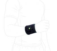 BAUERFEIND, 1 Muñequera Deportiva Unisex, Muñeca Izquierda o Derecha, para Entrenamiento y competición, Talla L/XL, Negro, 11459471170011