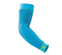 Bauerfeind, 1x Par de vendas de compresión deportiva para el brazo, Unisex, Para ambos brazos, Para deportes de pelota o de resistencia, Fortalecimiento de los músculos, Talla XL largo, Turquesa, 29355013800034