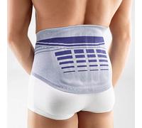 Bauerfeind Banda lumbar elástica Lumboloc, soporte espinal Azul/Gris