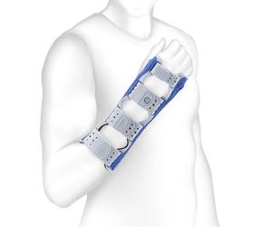 Bauerfeind Órtesis de muñeca y pulgar, ManuLoc Rhizo long,titán,izquierdo, talla 1, gris, 1