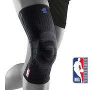 BAUERFEIND Rodillera Sports Knee Support NBA Unisex en negro, 1 rodillera deportiva para baloncesto, se puede usar en la rodilla derecha e izquierda, rodillera