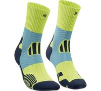 BAUERFEIND Trail Run Mid Cut Socks - Calcetines de trail running, Limón brillante, 40