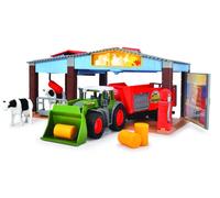 Bauernhof-Spieleset Con Tractor Granero Iluminado y Accesorios Vaqueriza Vacas