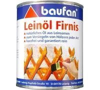 Baufan Aceite De Linaza Firnis 750 ml Para Protección De Madera, Doble Cocción