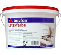 Baufan Color Latex 2,5L Blanco Pintura de Emulsión Pared Interior Abtönbar