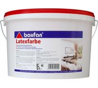 Baufan Color Latex 5L Blanco Pintura de Emulsión Pared Interior Abtönbar