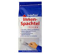 Baufan Espátula interior blanca 5 kg I Para rellenar, alisar y modelar I Masilla de curado rápido para interior I Reparación de grietas y agujeros