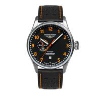 Bauhaus Aviation 2764-5 - Reloj automático para hombre (24 horas, 5 ATM, correa de piel)