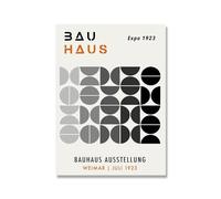 Bauhaus Exhibition Póster Único Geométrico Minimalista Arte Lienzo Impresión Resumen Imagen de la pared for la sala de estar Decoración de la casa(50x70cm no frame)