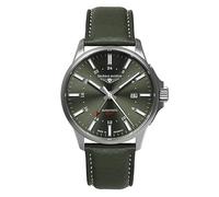 Bauhaus Reloj de hombre Aviation con correa de cuero o banda de titanio automático GMT caja de titanio 10 ATM cristal zafiro fecha 2868