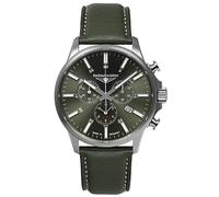 Bauhaus Reloj de hombre Aviation con correa de cuero o correa de titanio, cronógrafo, caja de titanio, 10 ATM, cristal de zafiro, alarma, fecha 2880
