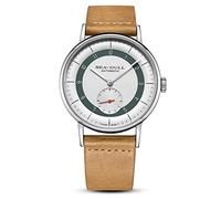 Bauhaus - Reloj de pulsera automático para hombre con correa de cuero y correa de reloj reemplazada, Azul oscuro, Mecánico