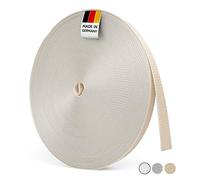 BAUHELD® 50 m de correa para persiana 14 mm 18 mm 20 mm 23 mm [Hecho en Alemania] Adecuada para persianas enrollables en puertas y ventanas [Alta resistencia al desgarro y estabilidad UV] Tejido para