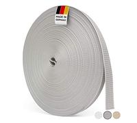 BAUHELD® Correa de persiana de 50 m, 14 mm, 18 mm, 20 mm, 23 mm, fabricada en Alemania, apta para persianas en puertas y ventanas, color beige, marrón