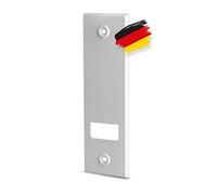 BAUHELD® Cubierta para correa de persiana con distancia entre orificios de 160 mm [6 unidades] - Maxi empotrada de plástico estable [una sola pieza] - Cubierta para correa de persiana 23 mm - Blanco