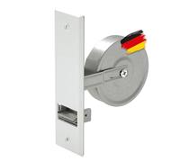 BAUHELD® Enrollador de persiana para persiana empotrada [fabricado en Alemania] - Maxi enrollador de correa de entrada de acero - para correa de persiana de 23 mm [sin correa] - incluye cubierta