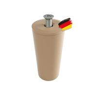 BAUHELD® Tope de persiana enrollable de 40 mm [8 unidades] de plástico [fabricado en Alemania] - Tope de tope para persianas, incluye tornillos, apto para láminas de persiana, color beige