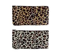 BAUIOREAD 2 bolsa de maquillaje con estampado de leopardo, pequeña para bolso, cosméticos, monederos y para mujer