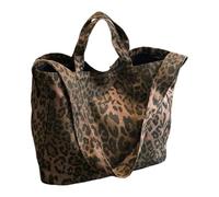 BAUIOREAD Bolso Hobo con estampado de leopardo de gran capacidad para mujer, ligero y duradero, perfecto para el trabajo/viajes, elegante bolso bandolera para el uso diario, marrón