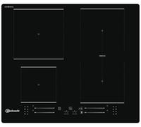 Bauknecht BS 6860B CPNE - Placa de inducción (60 cm, limpieza sin esfuerzo, solo con agua/zonas de inducción reguladas electrónicamente, nivel de fusión, turbo, cocción automática, zona flexizone)