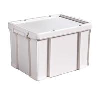 Baul Almacenaje Exterior Fabricada con Material PP de Alta Resistencia Esta Caja De Almacenamiento Apilable se Puede Utilizar for Guardar Libros Ropa etc(White,X-Large)