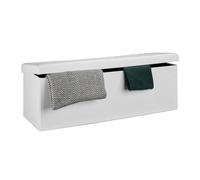 Baul almacenamiento puff decorativo arcón infantil 140 L baúl plegable acolchado