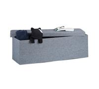 Baul almacenamiento puff decorativo arcón infantil 140 L baúl plegable acolchado