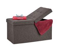 Baul almacenamiento puff plegable acolchado baúl organizador taburete plegable