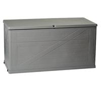 Baúl Contenedor Cassapanca Multiuso Portacojines Resina Madera CM.L120xP57xH63