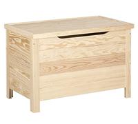 Baúl de almacenaje de madera maciza de pino con patas cuadradas 48x70x40cm