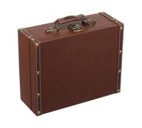 Baúl de almacenamiento vintage, maleta decorativa portátil con asa y | Caja Ottoman porta recuerdos pirata para joyas, colgantes, objetos escena, mujer hombre, viaje, fiesta, camping