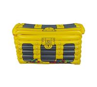 Baúl de hielo inflable - Caja de hielo pirata - Cofre del tesoro pirata inflable de PVC de gran capacidad, para bar, comida y bebida, enfriador de bebidas inflable
