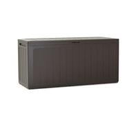Baul de jardin 280 litros prosperplast boardebox de plastico en color ocre oscuro 116 x 43,3 x 55 cm