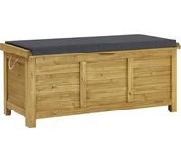 Baúl de jardín de madera "gana" - 125 x 60 x 54 cm - marrón