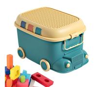 Baúl de juguetes grande organizador de juguetes con tapa fácil de abrir | Bonito cubo de juguetes para niños y niñas, rompecabezas, ropa, aperitivos, libros, bloques de construcción, hogar